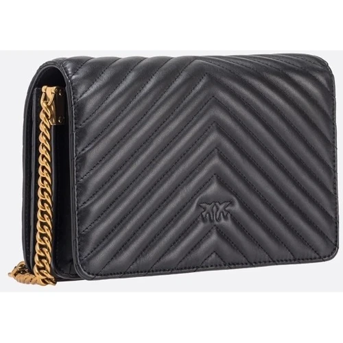 Жіноча сумка через плече PINKO LOVE CLICK CLASSIC SHEEP NAPPA чорна (100063A0GKZ99Q): Тип ручки Без ручки, Плечевой ремень, На цепочке