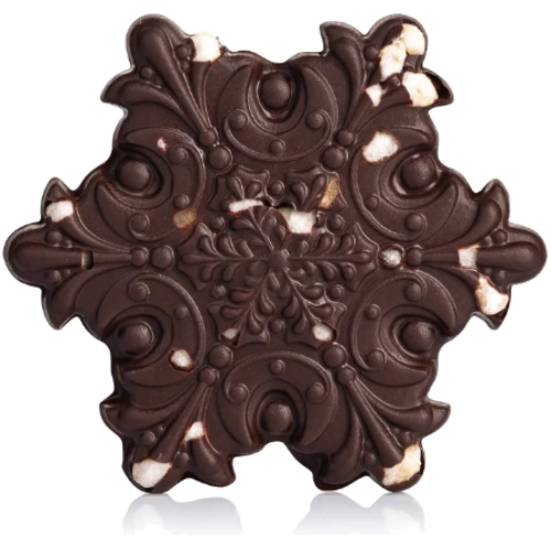 Шоколад черный Laviva Chocolate Dark chocolate "Dark Snowflake" "Снежинка" 73 % 80 г (UA-0024): Условия хранения Хранить в сухих, чистых хорошо вентилируемых помещениях, не имеющих постороннего запаха, не зараженных вредителями хлебных запасов, при температуре (18+\-3)°С и относительной влажности воздуха не выше