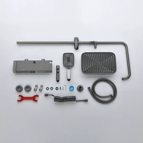 Душова система Lefton Thermostatic Shower System with 5 Water Modes and Temperature Display Screen-SST2206 Grey фото 9