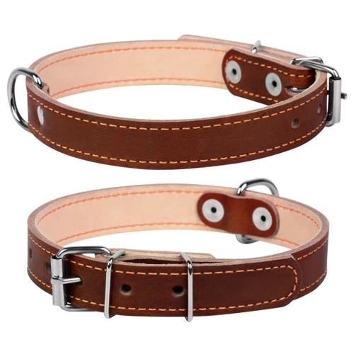 Ошейник Collar для собак двойной 1.4x27-35 см коричневый: Производитель Collar