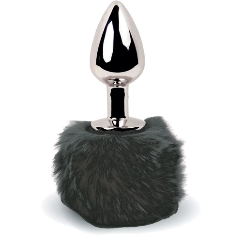 Анальная пробка FeelzToys - Bunny Tails Butt Plug Black