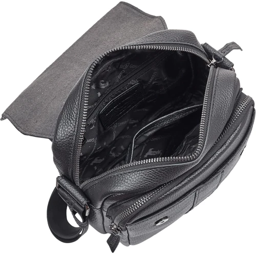 Мужская сумка через плечо Giorgio Ferretti черная (SHIGF3489-black): Застежка Магнитная