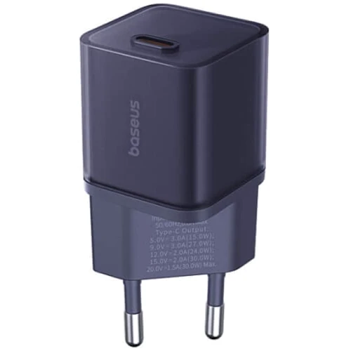 Зарядное устройство Baseus Wall Charger USB-C GaN 5S 30W Purple (P10162504523-00) фото 8