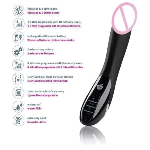 Вибратор с электростимуляцией Mystim Electric Eric eStim Black