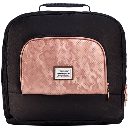 Универсальная коляска 2 в 1 Adamex Mimi Polar (Pink Gold) Y837 черный (люрекс) - медный (принт) кожа (выдавленная точка): Пол ребенка девочка