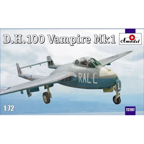 Модель Amodel Британский истребитель D.H.100 Vampire Mk1 (AMO72207)