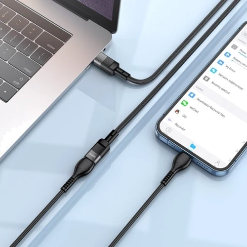 Кабель Hoco Cable USB-C to USB-C U107 Female 3A 1.2m Black фото 3