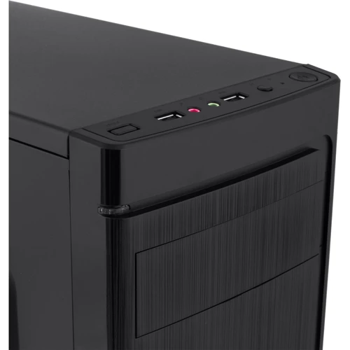 Корпус LogicPower 2006 400W Black: Материал передней панели пластик
