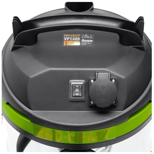 Промышленный пылесос Procraft VP1400: Объем контейнера для мусора, л 17