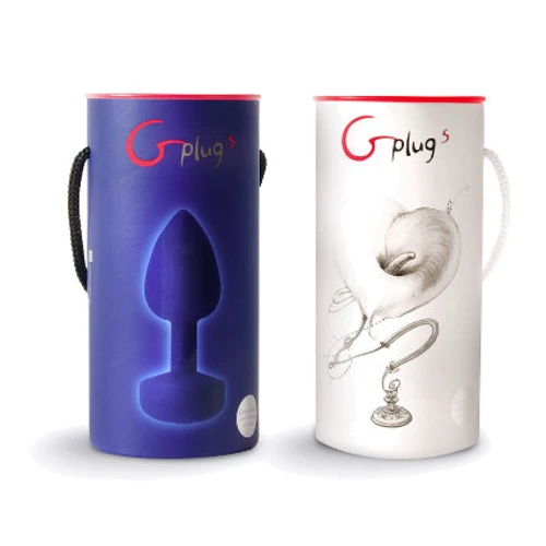 Большая дизайнерская анальная пробка с вибрацией Gplug - Gvibe (Англия), ярко-синий