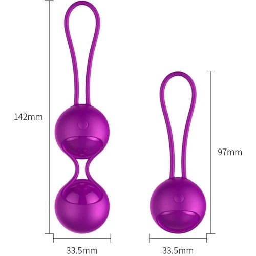 Набор вагинальных шариков с вибрацией и пультом ДУ FOX - Vibrating Silicone Kegel Balls Set USB