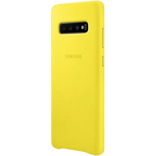 Чехол для телефонов Samsung Leather Cover Yellow (EF-VG975LYEGRU) for Samsung G975 Galaxy S10+: Материал кожа