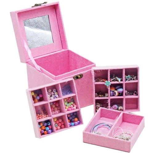 Набор украшений Miс типа пандора, в сундуке чемодане 12 см (B4344): Производитель Miс