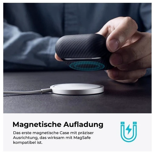 Чехол для наушников Pitaka MagEZ Case Twill Black/Grey (APM7001) for Apple AirPods Pro 2 фото 2