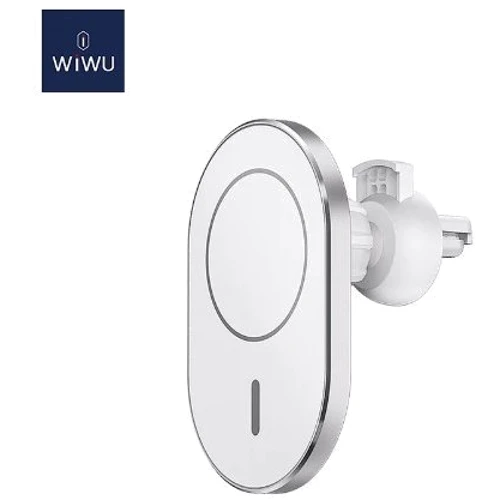 Держатель WIWU Car Holder Air Ven Mount MagSafe CH-306 Silver 15W for iPhone 16 I 15 I 14 I 13 I 12 series 