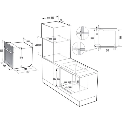 Духовой шкаф электрический Gorenje BPS737E301X: Гриль есть
