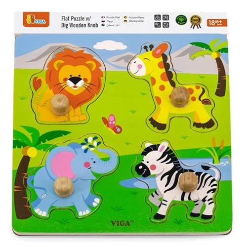 Деревянная рамка-вкладыш Viga Toys Зверята в Африке (50840)