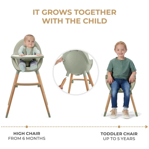 Стульчик для кормления 2 в 1 Kinderkraft Fini 2 Green (KHFINI02GRE0000): Регулировка высоты стула нет
