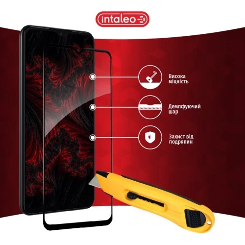 Аксессуар для смартфона Intaleo Tempered Glass Full Glue Black for Samsung A135 Galaxy A13 4G: Материал стекло