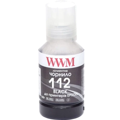 Чернила WWM Epson L11160/6490 №112 140г Black pigmented (E112BP)
