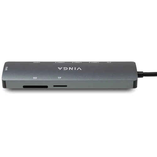 Адаптер Vinga Adapter USB-C to HDMI+RJ45+3xUSB3.0+SD+TF+PD100W (VHYC8) фото 6