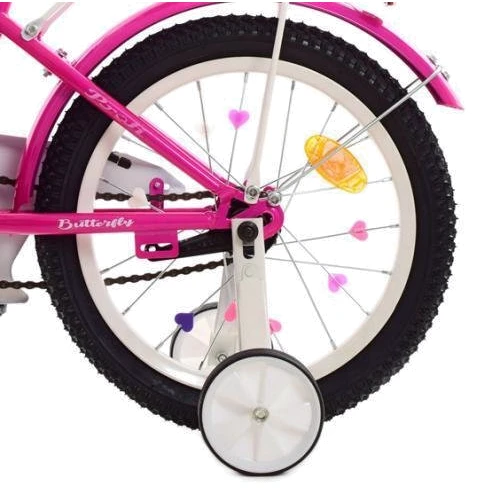 Велосипед дитячий Profi Butterfly 16" фуксія (Y1626): Діаметр коліс, дюймів 16