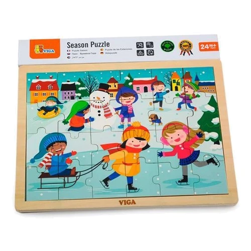 Деревянный пазл Viga Toys Времена года: зима 24 эл (51272)