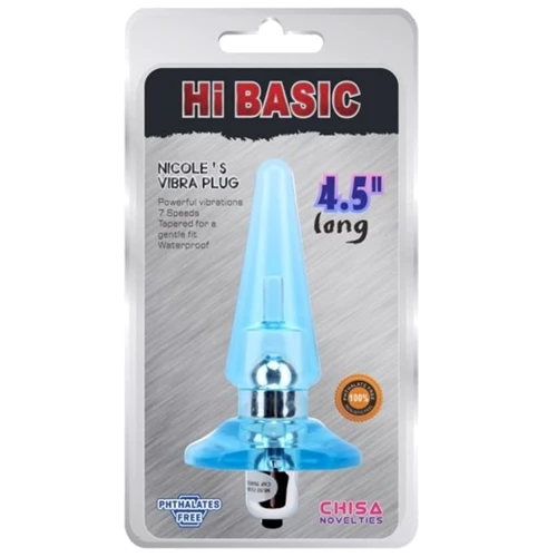 Анальный плаг с вибрацией NICOLE'S Vibra Plug - Blue, 291321