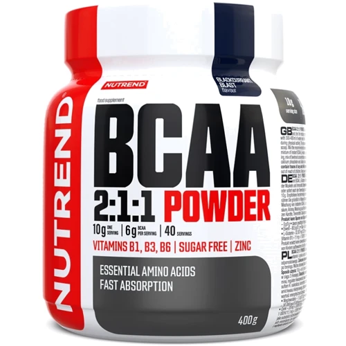Аминокислота для спорта Nutrend BCAA 2:1:1 Powder 400 g / 40 servings / blackcurrant blast