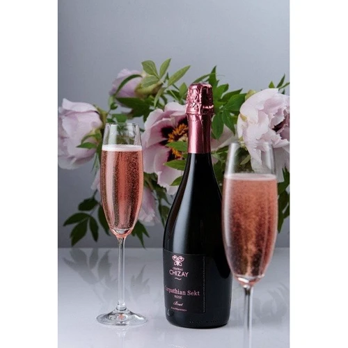 Игристое вино Chizay Carpathian Sekt Blaufrankisch розовое брют 0.75 (CHZ4820001633832) фото 5