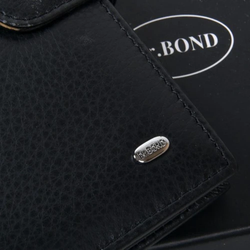 Мужской кошелек Dr. Bond черный (MS-38 black): Пол Мужской
