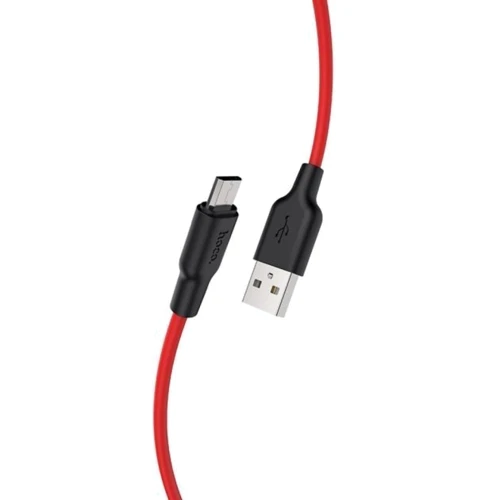 Кабель Hoco USB Cable to MicroUSB X21 Plus 2.4A 2m Black/Red