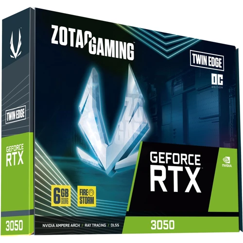 Відеокарта ZOTAC GAMING GeForce RTX 3050 6GB GDDR6 Twin Edge OC (ZT-A30510H-10L)