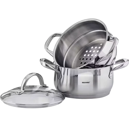 Каструля Bergner Gourmet з пароваркою 2.2 л (BG-6521): Тип Кастрюля с пароваркой