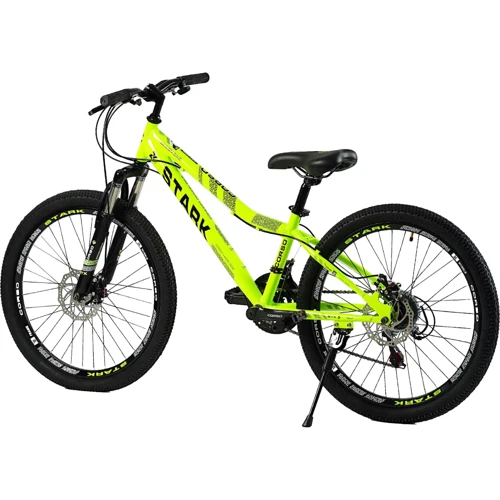 Велосипед велосипед Corso STARK 24", рама 12", зелений (SK - 24331): Матеріал рами сталь