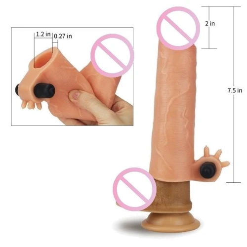 Насадка с вибрацией Add 2" Revolutionary Silicone Nature Extender, Flesh