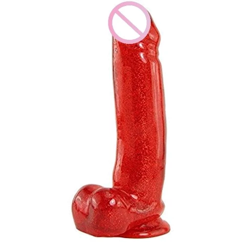 Фаллоимитатор Carmen's Fun Cock 8 inch Jel-Lee, Red Glitter 18х4.5 см