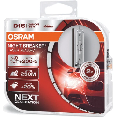 Лампа ксеноновая Osram D1S 66140XNL-HCB-DUO Night Breaker Laser +200% (2 шт. в блистере)