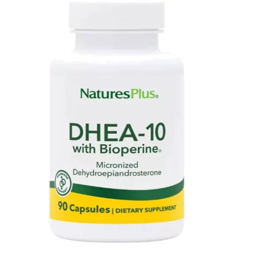Natures Plus DHEA-10 With Bioperine Дегидроэпиандростерон с биоперином 10 мг 90 Вегетарианских Капсул