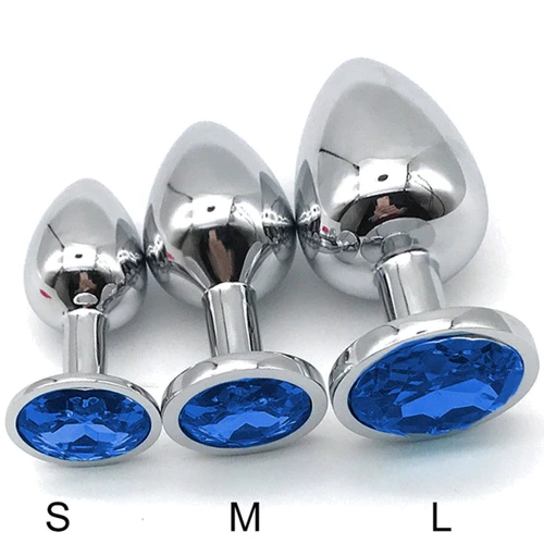 Набор анальных пробок NDS 1005-2 Silver/Blue (22289)