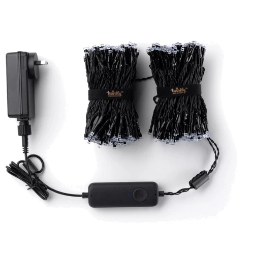 Smart LED Гирлянда Twinkly Strings RGB 400_ BT+WiFi_ Gen II_ IP44 кабель черный: Тип Линейная