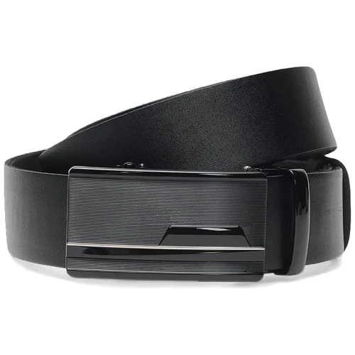 Чоловічий ремінь Borsa Leather чорний (CV1gnn33-125)