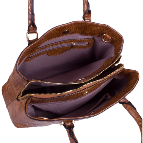 Женская сумка тоут Amelie Galanti коричневая (A991314-light-brown): Страна производитель Китай