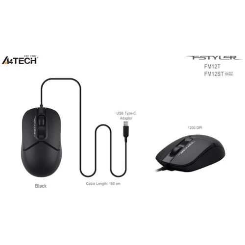 Мышь A4Tech Fstyler FM12ST Black фото 7