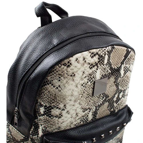Женский рюкзак Valiria Fashion бежевый (4DETBI2608-3): Фактура Под змею, Зернистая, Матовая