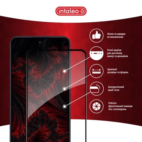 Аксессуар для смартфона Intaleo Tempered Glass Full Glue Black for Xiaomi Redmi 12: Совместимость Xiaomi Redmi 12
