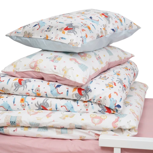Постельный комплект Twins Princess powder pink полуторный 4 эл. розовый (1165-TP-24): Размер для подростковых кроваток 190x90см