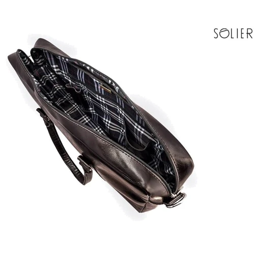 Сумка для ноутбука Solier 17" KILBRIDGE Leather Case Brown (SL03Brown) фото 10