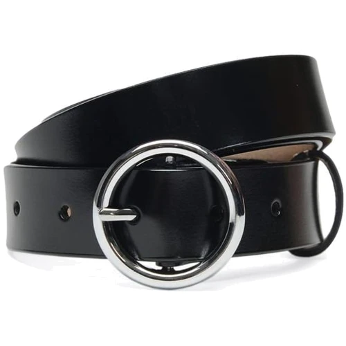Женский ремень Borsa Leather черный (CV1ZK-037-silverblack)
