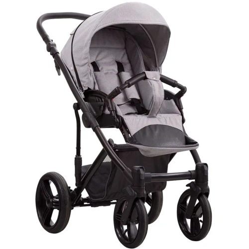 Детская коляска 2 в 1 Bebetto Magnum Lux 08 gray black frame: Количество блоков 2